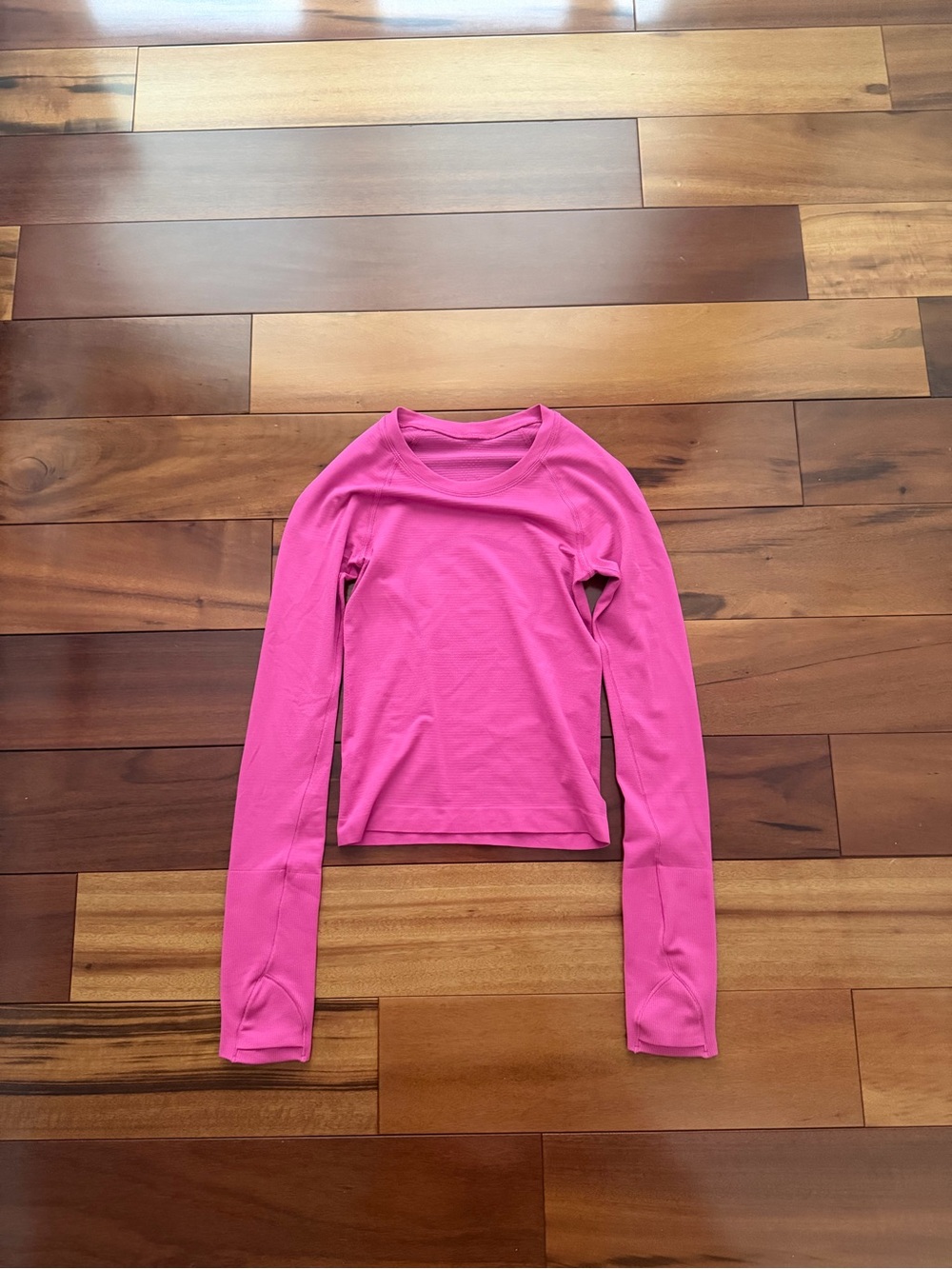 lululemon athletica Bright Pink Long-Sleeve Crewneck Top